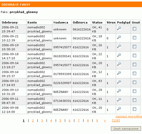 skrzynka odbiorcza faxów w ipfon24